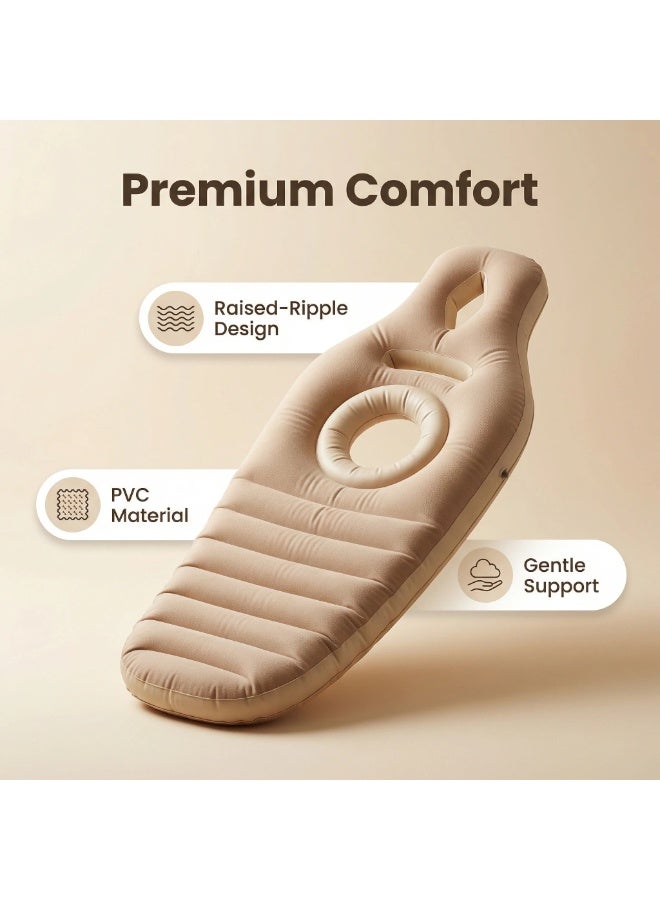 Y&D Inflatable Pregnancy Pillow Air Mattresses Maternity Pillow Support Back Legs Belly Hip Portable Sleeping Pad Full Body Maternity Airbed with Hole Float - Image 2
